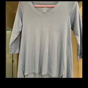 J. Jill Blue 3/4 Sleeve Tunic